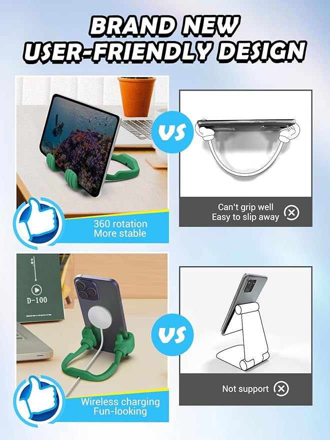 Easter Basket Essentials Gifts for Teens Boys Girls Cell Phone Holder: Mens Gifts for Women Adults Thumbs Up Phone Stand Gifts for Kids Teenager Husband Wife Dad Mom Cool Gadgets Ideas Birthday Gift