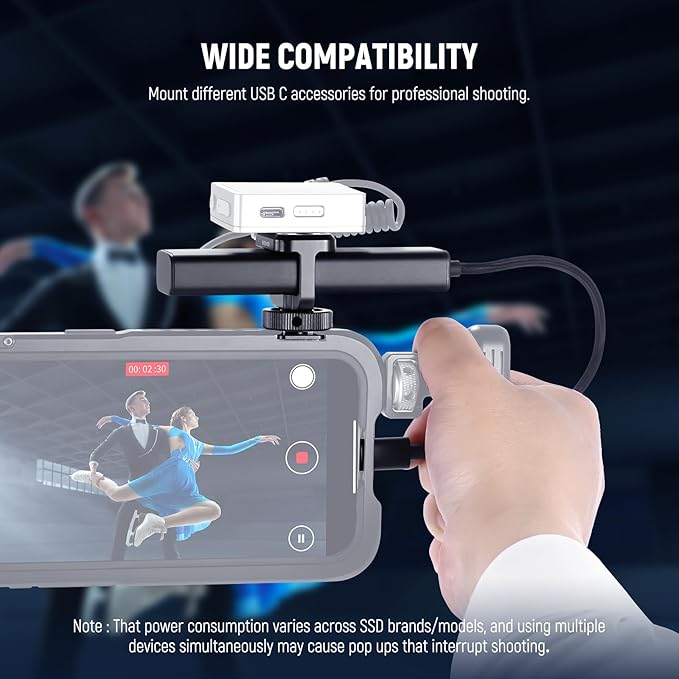 NEEWER USB C Hub Dock with Cold Shoe Adapter, 4 in 1 Multiport Adapter Dongle with 3X USB C Port 3.1 Gen2 & 1x 100W PD, 10Gbps Compatible with iPhone 16 15 iPad Mac Android PC Laptop, PS020E