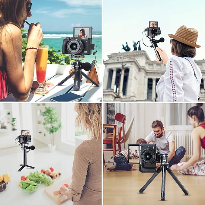 ULANZI U-80L Metal Ball Head Camera Mount Arca Swiss 360 Rotating with Quick Release Plate & Cold Shoe, 22lbs/10kg Load for 1/4" Tripod, Monopod, DSLR