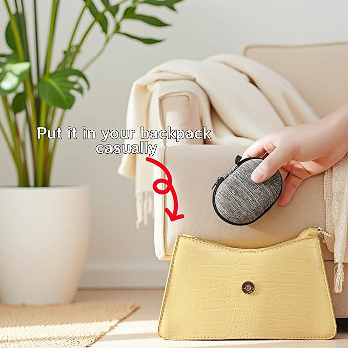 Chinshwehaw Electronic Accessories Organizer Bag: EVA Hard Shell Shockproof, Hard Shell Tech Organizer Case - Water Resistant Travel Storage for Cables Charger Earphones USB SD Card (Oval)