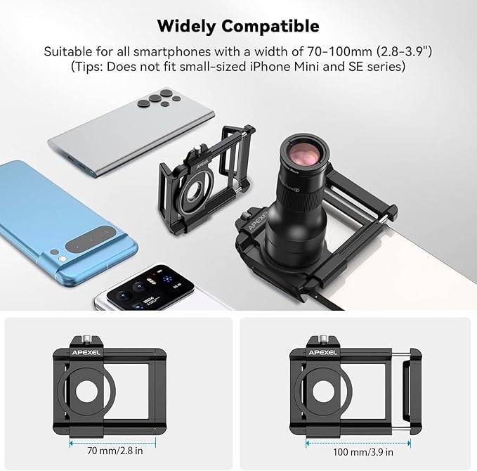 Evil eye 2 in 1 Phone Camera Lens Kit, 6X Telephoto Lens & 150mm Macro Lens with Universal Lens Clip, Phone Lens Attachment for iPhone and Andriod