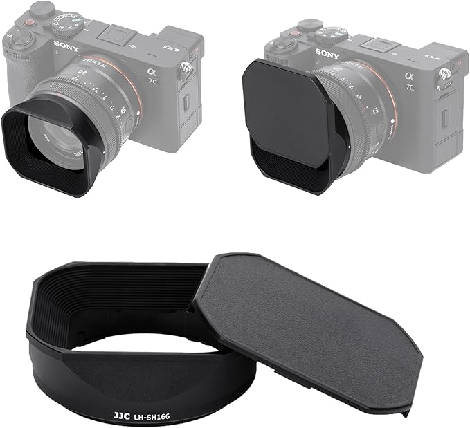JJC Metal Square Lens Hood Shade for Sony FE 50mm f2.5 G, FE 40mm f2.5 G, FE 24mm f2.8 G Lenses, Replaces Sony ALC-SH165 ALC-SH166 Lens Hood