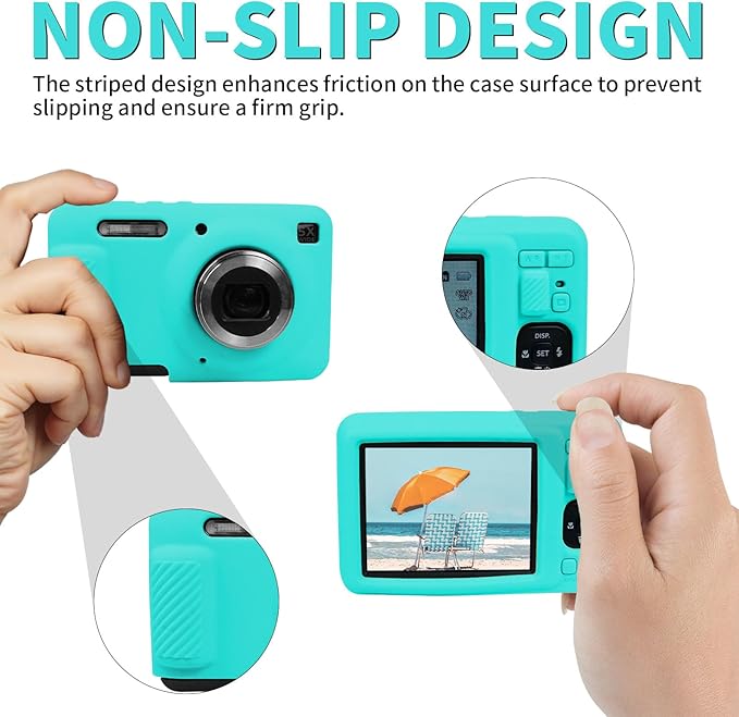Easy Hood Camera Case for Kodak PIXPRO FZ55, Soft Silicone Cover Anti-Scratch Slim Fit FZ55 DSLR Camera Sleeve Body Skin Travel Protective Case, Blue
