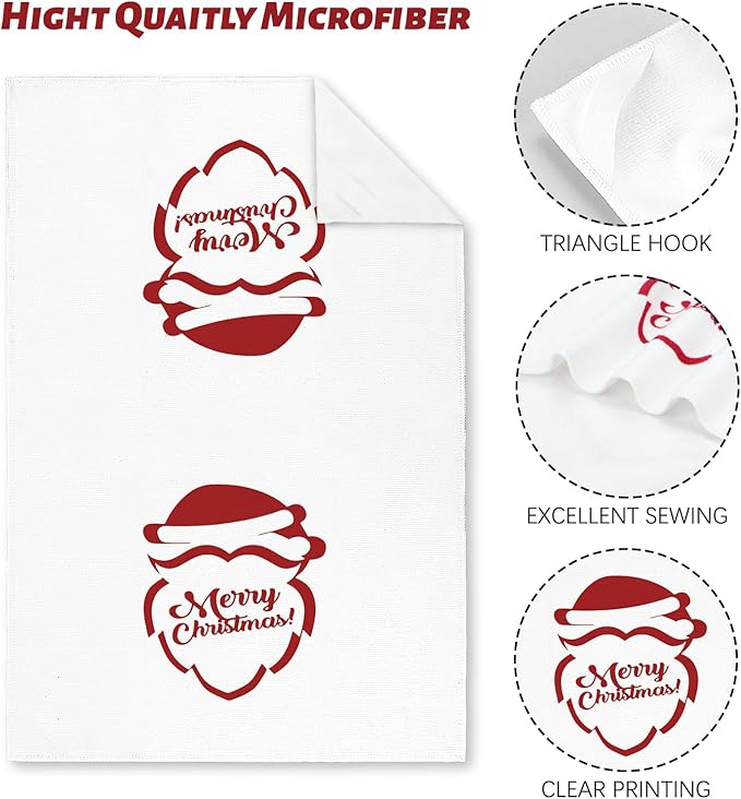 Nialnant Set of 4 Christmas Dish Towels for Kitchen and Bathroom, Housewarming Gifts Christmas Decoration for Kitchen-16 x 23.6 Inch