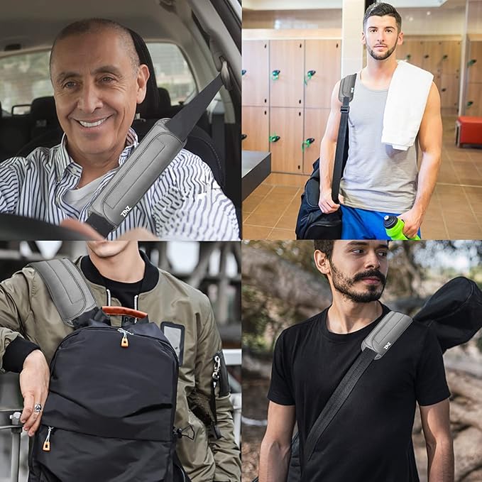 ZINZ Universal Shoulder Pad with Ultra Thick Cushion for Bag Luggage Bag Crossbody, Plus Long & Anti-Slip & Breathable,Grey