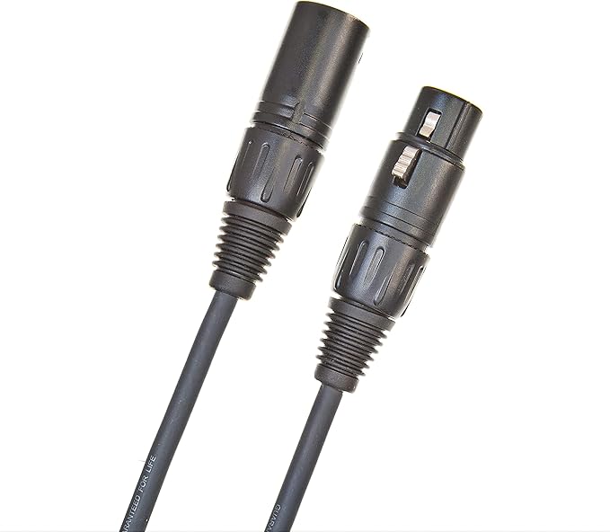 D'Addario XLR Cable - Microphone Cable - Shielded for Noise Reduction - XLR Male to XLR Female - Classic Series Balanced Mic Cable - 25 Feet/7.62 Meters - 1 Pack