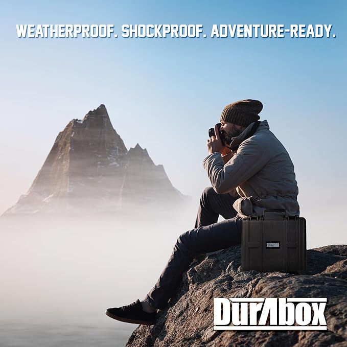 Durabox All Weather Hard Case 16 x 14 x 4” - TSA Approved Hard Shell Travel Case with Customizable Foam for Laptops, Electronics, Guns, Pistols and Other Gear
