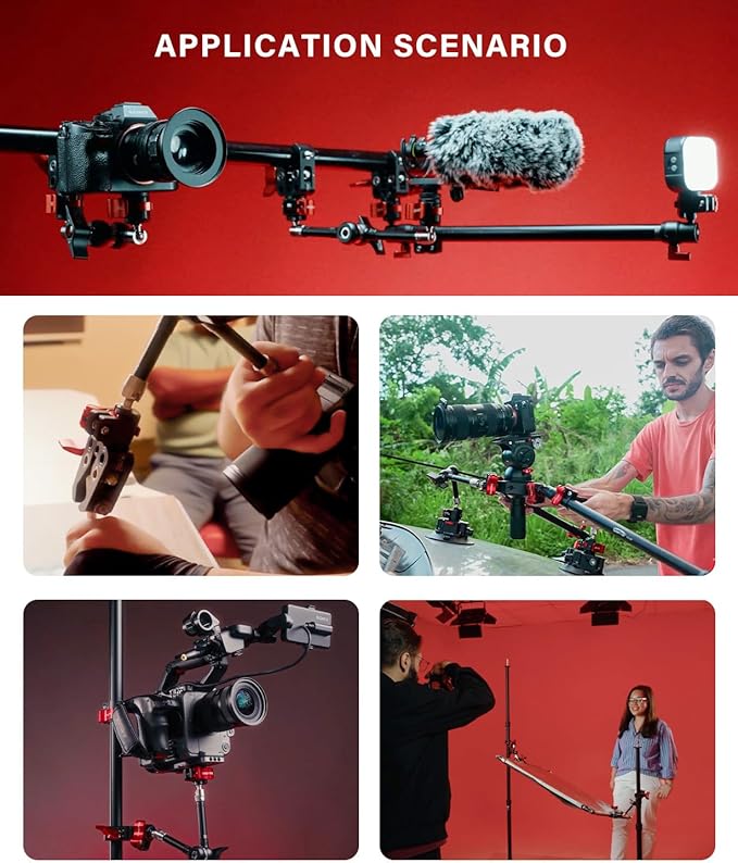 IFOOTAGE Magic Arm Spider Crab MA3-4,Camera Arm with 1/4''&3/8''Screw,7inch Articulating Arm for Video Monitor,Flash Light,Microphone,LED,Monitor,Payload 13.23lbs/6kg