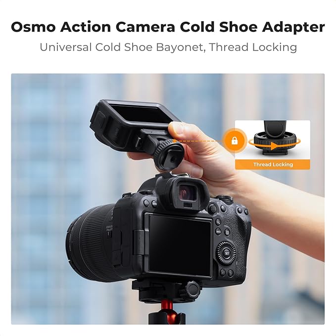 K&F CONCEPT Cold Shoe Action Camera Magnetic Quick Mount Holder, Tripod Mount for DJI Osmo Action 5 Pro Hot Shoe Camera Adapter with 1/4" Screw Hole for Osmo Action 3/4 DSLR Photography Accessories