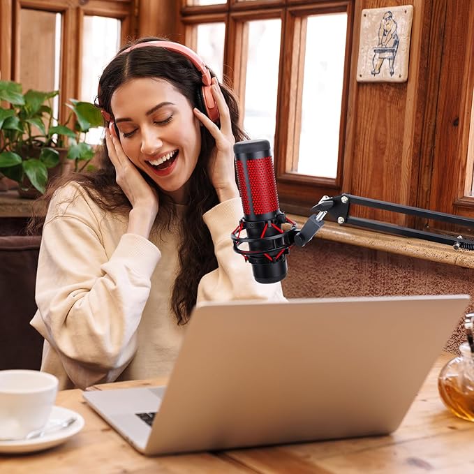 YOUSHARES HyperX Quadcast Mount Adapter for HyperX Quadcast s Mic - The HyperX Quadcast Boom Arm Replacement Adapter Get The Reliable Support and Allowing for More Diverse Content Creation Scenarios