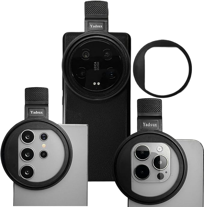 67mm Clip-on Phone CPL Polarizer Filter Lens for Samsung24,23,22 iPhone16,15,14, and Other Smart Phones, Equipped with Detachable Right Angle Shading Board, Applicable to All Mobile Phone Cameras