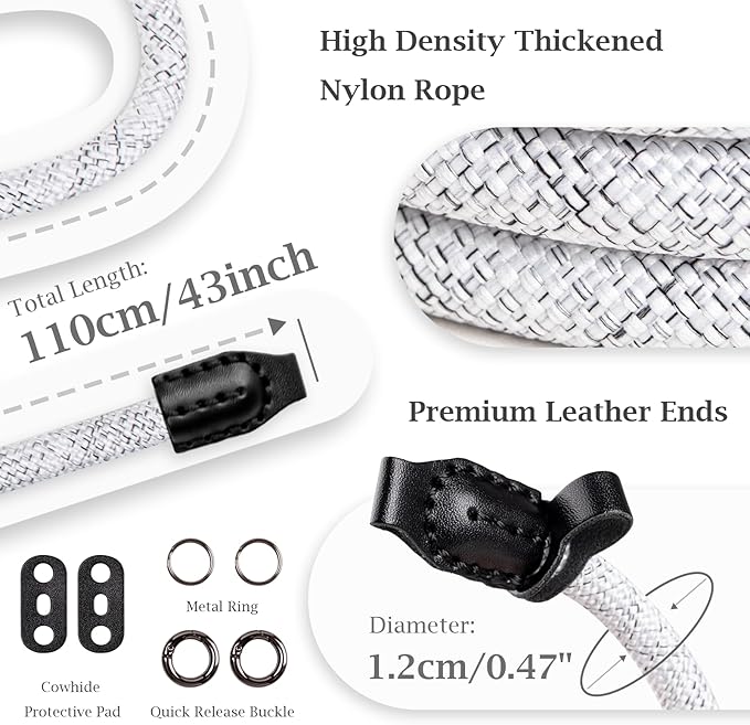 VOVMOEYA Camera Strap Rope,Camera Neck Strap Shoulder Strap for Fujifilm X100VI X100V XS20 XT5 for A6000 A6100 A6400 A6700 A7IV for Canon EOS R6 R10 for Nikon D850 D5600 D7500