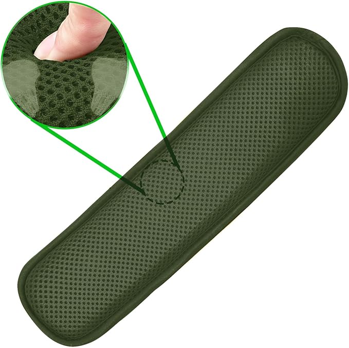 ZINZ Universal Shoulder Pad with Ultra Thick Cushion for Bag Luggage Bag Crossbody, Plus Long & Anti-Slip & Breathable,Army Green