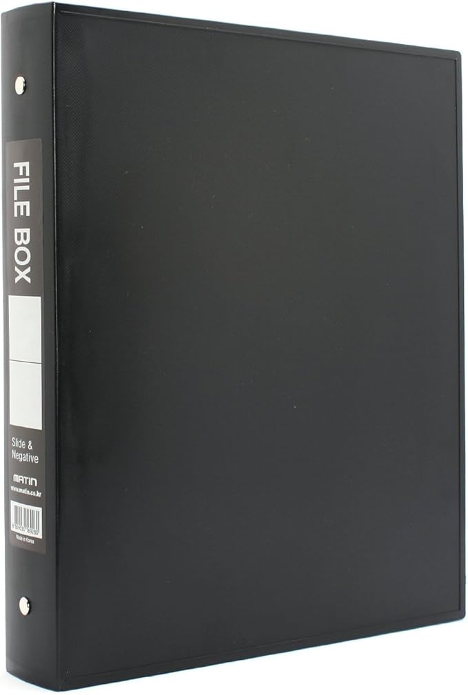 Matin File Box Archival Ring Binder for Archive Negative Film/Slide Pages Storage Sheets Sleeves