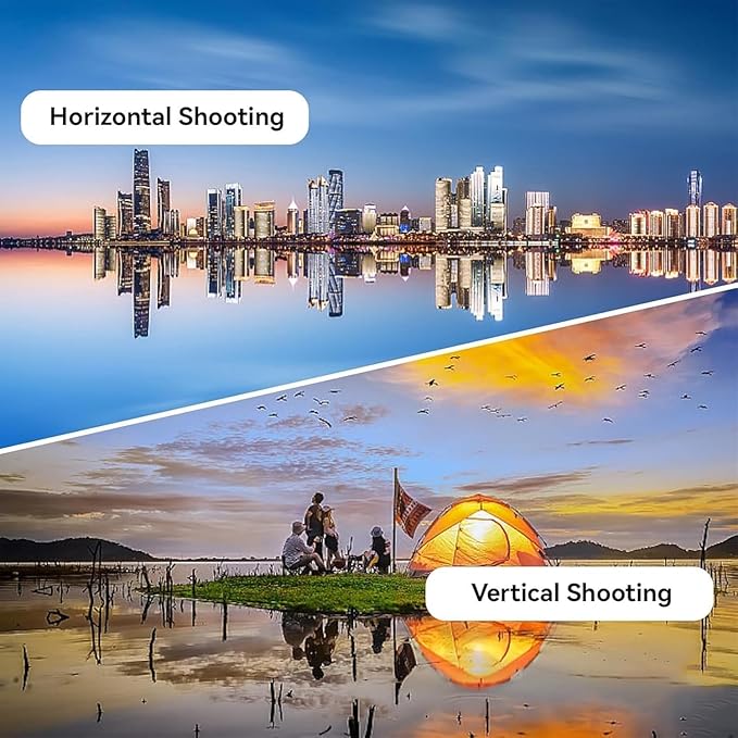 Smartphone Camera Mirror Reflection Clip Kit, Mirror Reflection Clip - Capture Stunning Reflections Instantly, Adjustable HD Glass Smartphone Photography Flip Mirror (Black*2)