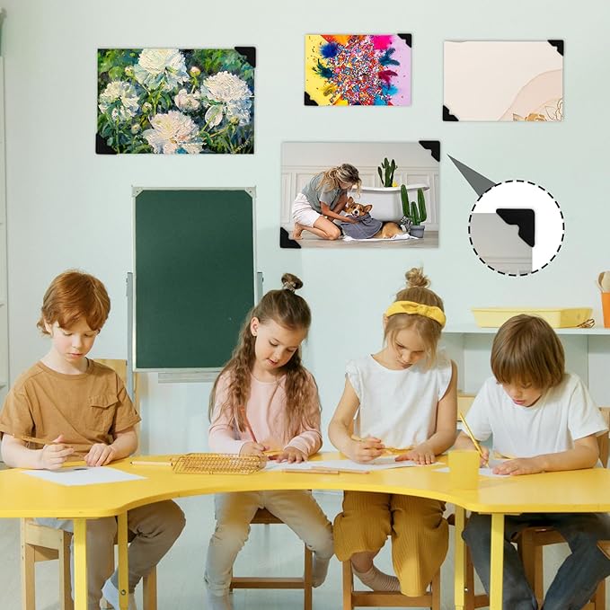 144PCS Photo Corners, Self Adhesive Black Photo Corners, Acid Free Photos Mounting Corner, Scrapbooking Photos Mounting Corner for DIY Scrapbook, Photo-Album, Picture Frames, Memory Books and Journal
