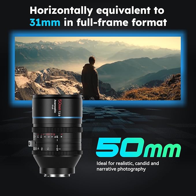 SIRUI 50mm T2.9 1.6X Full-Frame Anamorphic Lens Cinema Lens (Z Mount)