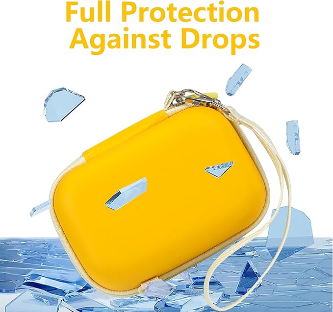 Leayjeen Kids Camera Case Compatible with OUTUVAS/Goopow/Mgaolo/HOOMOON/Kids Camera Toys and Kids Digital Video Camcorder Camera,Best Birthday Festival Gift -Yellow(Case Only)