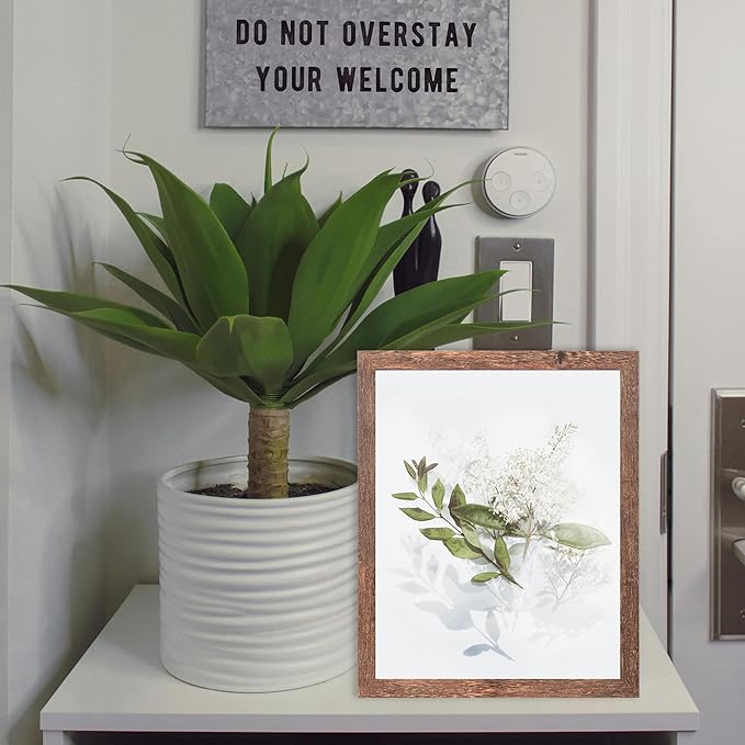 kennethan 8x10 Picture Frame Rottern Brown 4 Pcs in 1 set Wooden Frame can Display 8x10 Without Mat on the Wall for gift,home decoration, holiday