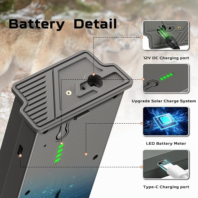 2-Pack Rechargeable Lithium Battery Pack for Reveal Hunting Trail Camera Ultra X, X Pro, Pro 3.0 Reveal Ultra, X Gen 3.0, X Gen 2.0, XB, SK Upgraded Solar Panel Compatibility, LED Battery Meter