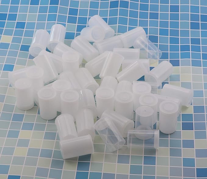 72 pieces Film Canisters ,35MM Empty Camera Reel Containers, for Rockets, 8 OZ, 2" H, 1" W, Plastic, Films Developing Processing Tube, Roll Case, Small Accessories, Storage (Transparent)