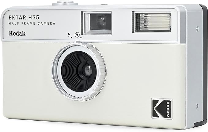 Kodak EKTAR H35 Half Frame Film Camera (Off-White, Single)