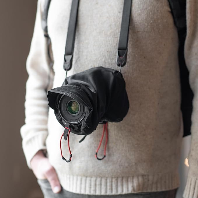 Peak Design Shell Camera Rain Cover, Small, Weatherproof Rain Cover for DSLR Camera, Stretchy Neoprene Fabric with Waterproof Membrane, Works with Capture Clip & Peak Design Straps, Protects from Dust