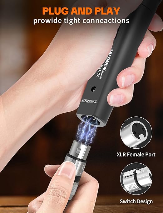 XLR Microphone Cable 50FT Male to Female Balanced Mic Cord with Oxygen-Free Copper 3-Pin XLR Connectors for Audio Mixer Studio Monitor PA System Microphone Podcast Recording