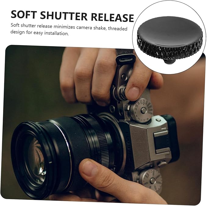 Gadpiparty 2pcs Soft Shutter Release Button for Camera Concave Design for Enhanced Stability Easy Installation for Professional Photographers and Travel Use