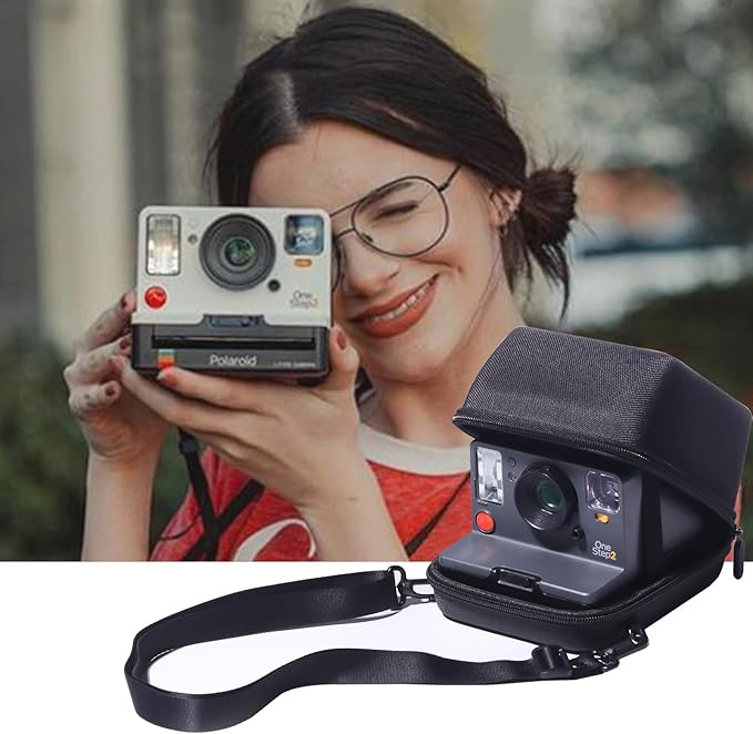 WOGOZAN Protective Case for Polaroid Now 2nd/3rd, Now+ Gen 2/3rd, I-Type, OneStep+, Onestep 2, FILP, Instant Film Camera - Hard Shell Camera Case with Adjustable Shoulder Strap (Black) (No Camera)