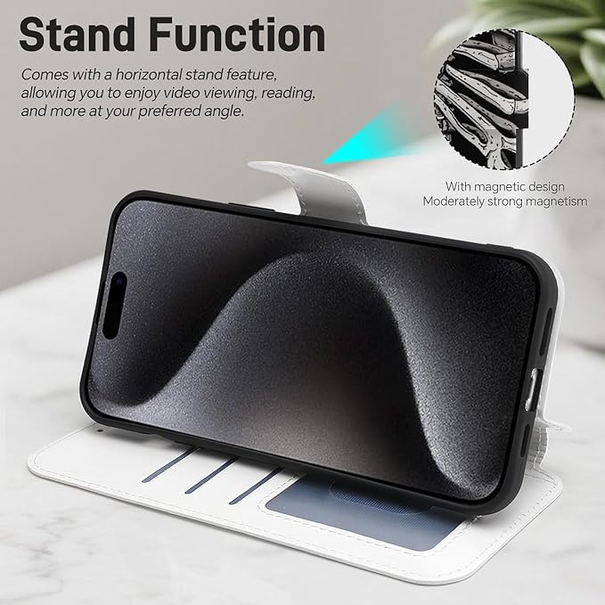 Skeleton Ribcage Bone Flip Leather Phone Case Compatible with iPhone 15/15 Plus/15 Pro/15 Pro Max