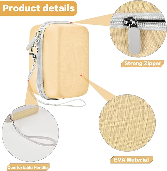 Grapsa Digital Camera Case Compatible with KODAK EKTAR H35 H35N Half Frame Film Camera, Storage Holder Organizer for Kodak Ultra F9 M35 M38 Paper Shoot kamera, 35mm Film Rolls (Box Only) - Yellow