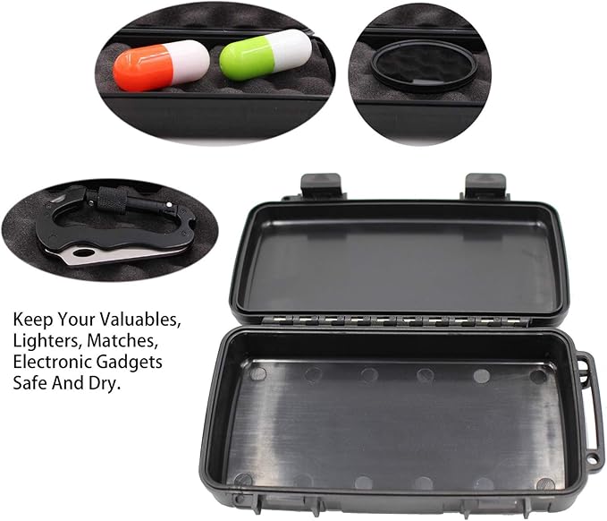 MOOCY 8" Small Hard Case with Pluck Foam Insert, 8.6 x 4.9 x 1.9 Inch - Protective Waterproof Plastic Tiny Box for Storage Medical item, Micro Tools - Lockable, Portable for Travel
