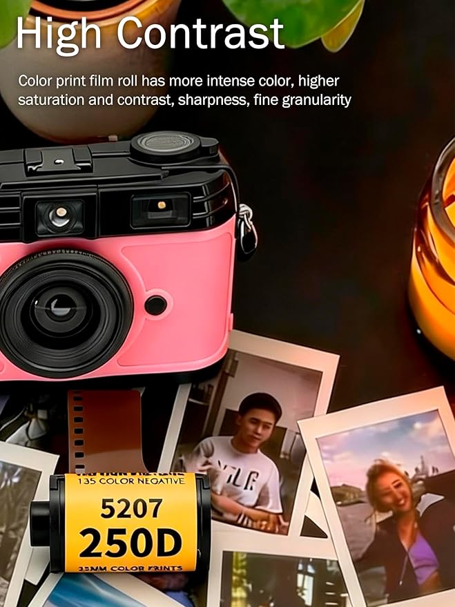 KooingTech 35mm Film Roll, ECN 2 35mm Camera Film Roll, 200 to 250 Light Sensitivity Color Print Film Roll for 135 Camera