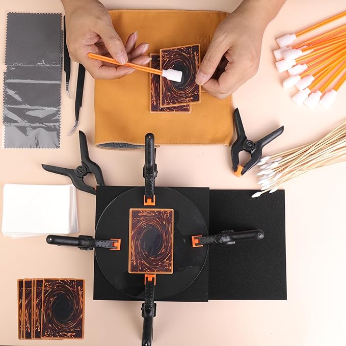 238 Pcs Card Cleaning Kit, Trading Card Cleaning Kit & Sports Card Flattening Kit, Card Care and Repair Tool Accessories for Card Collector with User Manual