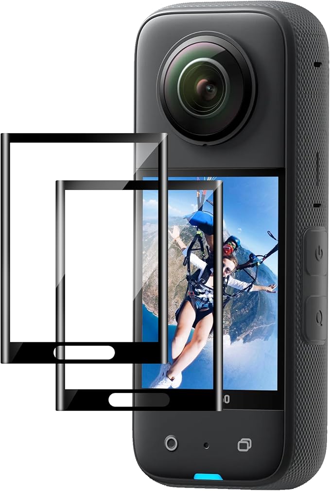 FiTSTILL LCD Film Screen Protector Compatible with Insta360 X3,Touch Sensitive Tempered Glass Screen Cover for Insta 360 x3 Camera Accessories kit,Ultra HD,9H Hardness,Scratch Resistant