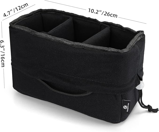 Koolertron Shockproof Camera Photo Bag for SLR TLR Camera Insert Partition Padded Case,Can be Put Directly Into the SLR Camera Bag With Freely Adjustable Compartment