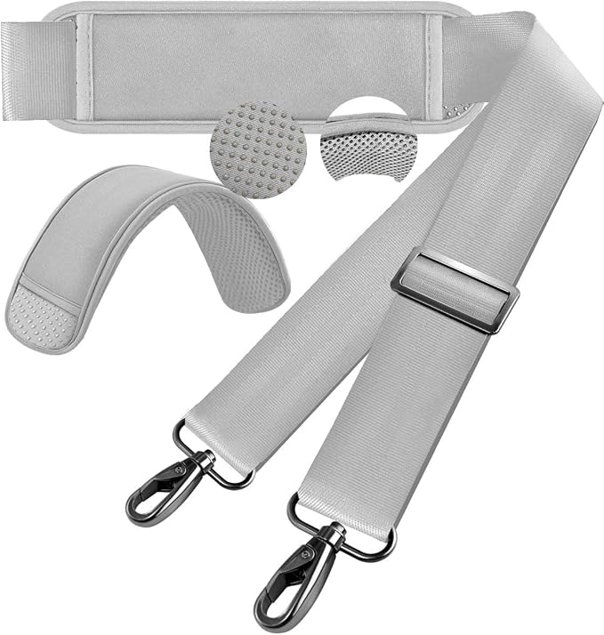 60 Inch Shoulder Strap, Ultra-Thick and Padded with Metal Swivel Hooks for Laptop Messenger and Crossbody Canvas Bags