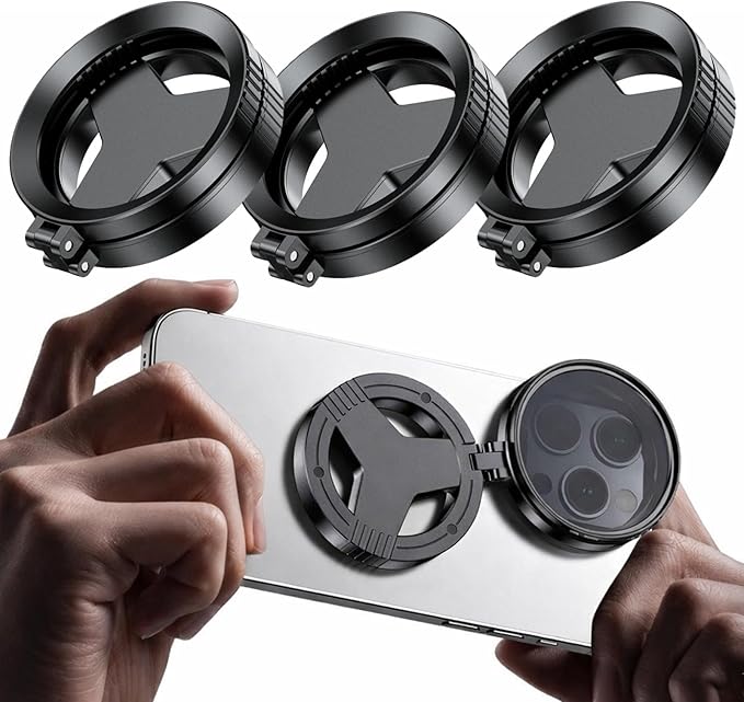Anti-Glare Magnetic Phone Filter, Anti-Glare, Reduces Reflections Enhances Colors, Professional 52mm Polarizing Filter (3*PC)