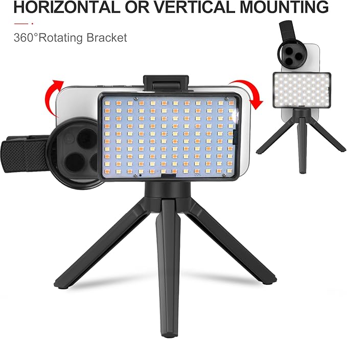 Tattoo Light Kit with 120LED and CPL Filter Lens, Polarized Light for Tattoo, Tattoo Equipment & Supplies, Compatible with iPhone, Tattoo Lighting Lamp Food Photography Remove Glare