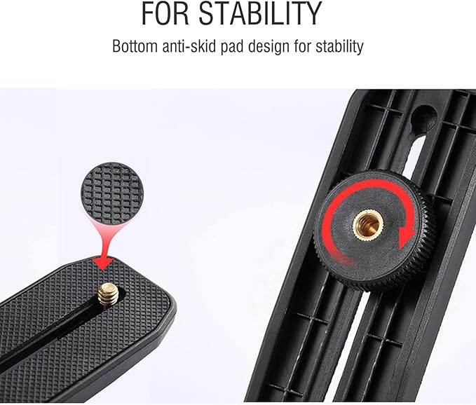 UGrip Video Filming Camera Handle, Handheld Stabilizer Holder Grip for DSLR and Digital Video Camera, Foldable U Shape Design with Built in Hex Wrench and Universal Screw HOL