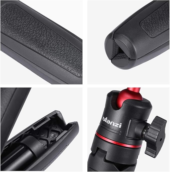 ULANZI MT-08 Extension Pole Tripod, Mini Selfie Stick Tripod Stand Handle Grip f Osmo Pocket3 Xtra Muse iPhone 17 11 Pro Max Smartphone Canon G7X Mark III Sony ZV-1 RX100 VII A6400 A6600 Cams Vlogging
