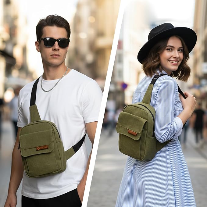 TULLIO Camera Bag Small, Crossbody Camera Bag Purse Waterproof Canvas Shoulder Photo Case Photography Sling Bag for Mirrorless or DSLR SLR