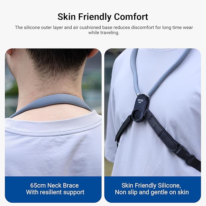 NEEWER Magnetic Phone Neck Holder, Quick Release Cell Phone Chest Mount Stand Adjustable Compatible with MagSafe iPhone Samsung Android, Accessories Kit for POV Vlogging Selfies Video Recording, GP47