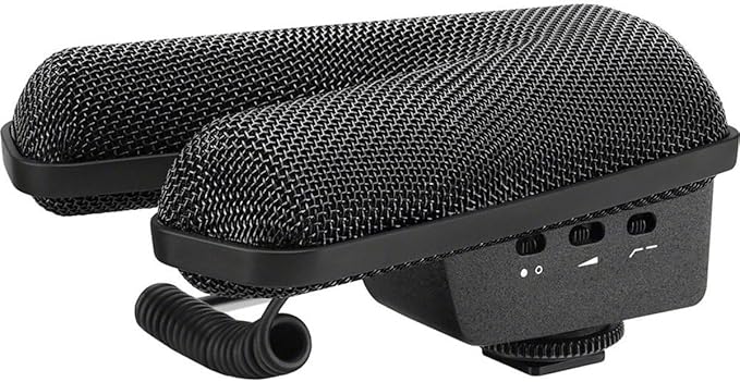 Sennheiser Professional MKE 440 Compact Stereo Shotgun Microphone with 3.5mm Connector for Cameras, 506258,Black