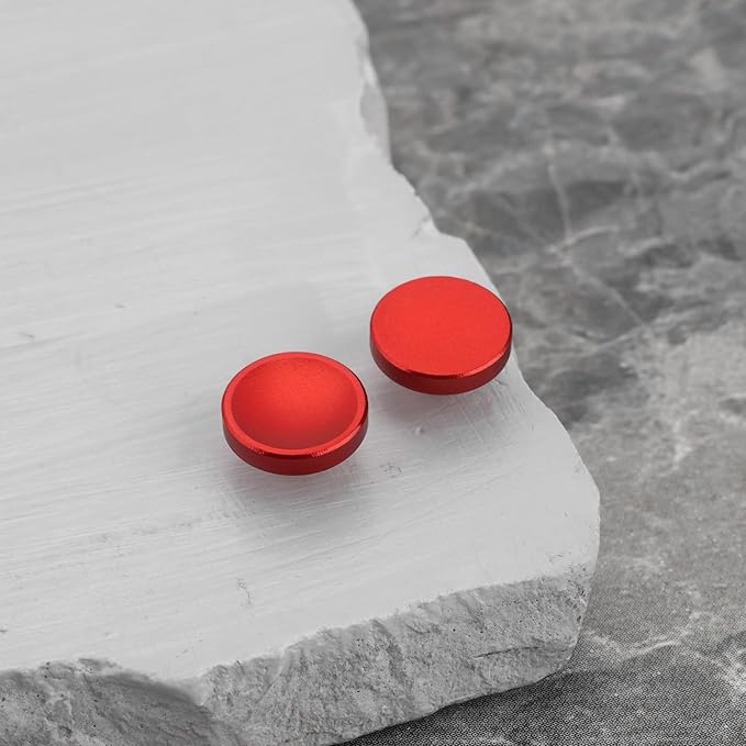eMagTech 3pcs Red Aluminum Shutter Release Button Concave Convex Flat Compatible with Fujifilm Compatible with Canon