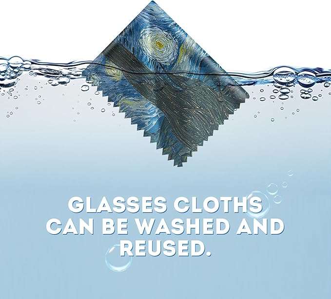 Pattern Printed Soft Microfiber Cleaning Cloths 12 Pieces for Eyeglasses (Pattern Randomly Sent), Camera Kens, Cell Phones, CD, DVD, Computers, Tablets, Laptops, Telescope, LCD Screens