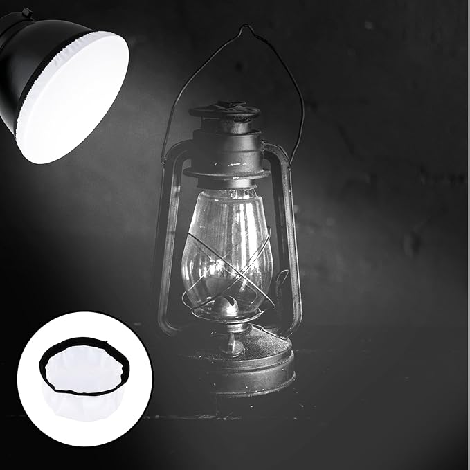 4 Pcs Light Diffuser Sock, 7"/18cm Diffuser Lamp Cover White Soft Lampshade Reflector Lamp Sock for Studio Strobe Reflectors Ring Light Flash Lights Standard Reflector
