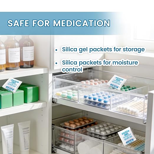 200PCS 2g Silica Gel Packets, Moisture Absorbers Desiccant Packs for Storage, Clothes, Shoes, Electronics, 3D Printer Filament, Jewelry, Spices, Safes, Tools