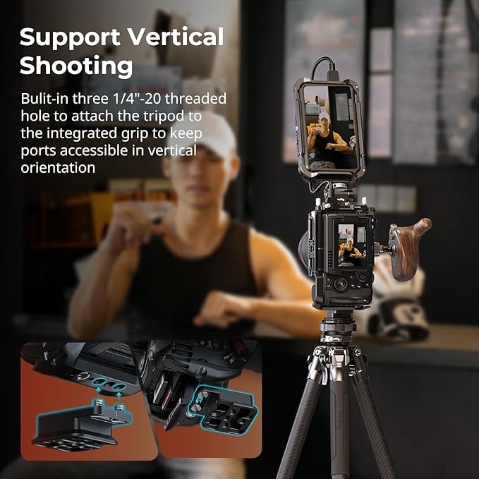 SmallRig Cage for Canon C50 with Cable Clamp for HDMI, Modular Design C50 Camera Rig, Included Cold Shoe, QD Socket, Plate for Arca and Detachable NATO Rail, Compatible with Original XLR Handle - 5656